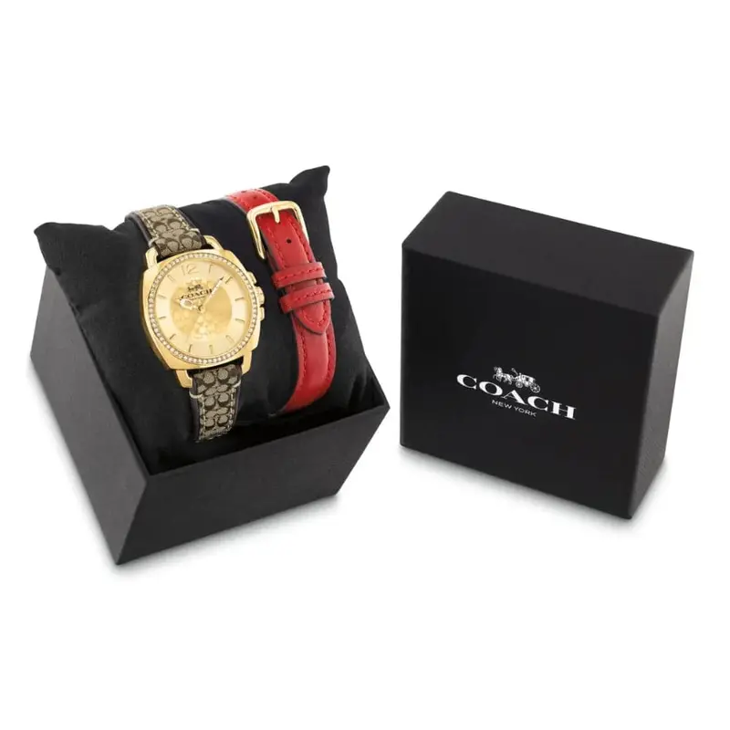 Coach New York Boyfriend Interchangeable Strap Gift Set Women Watch 14000091 2