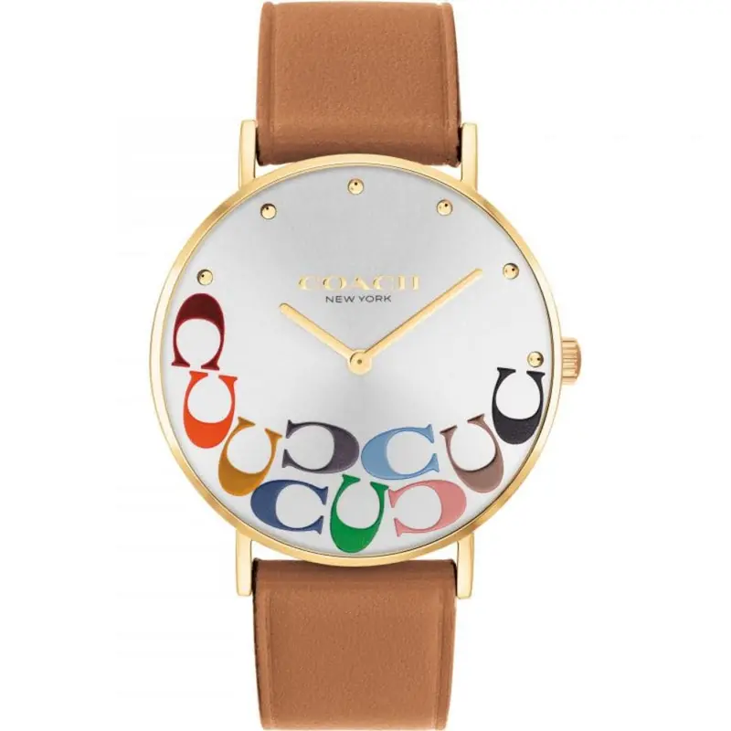 Coach New York Brown Leather Strap Women Watch 14503974 1