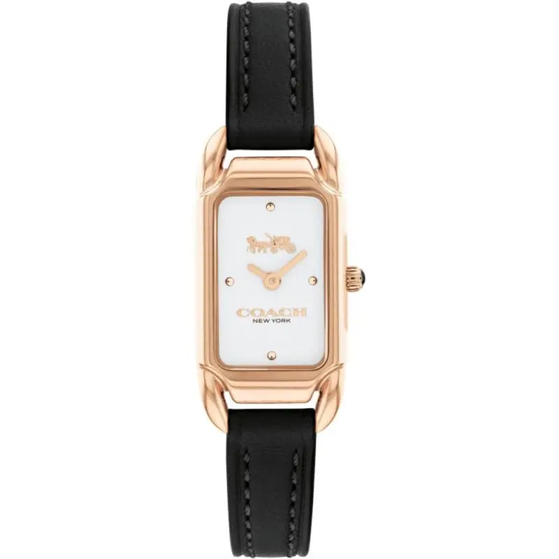 Coach New York Cadie Black Leather Strap Women Watch 14504027 1