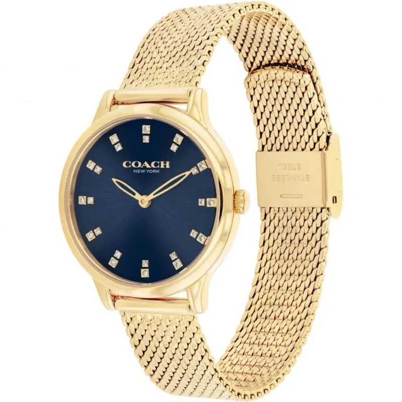 Coach New York Chelsea Gold Milanese Strap Women Watch 14504218 2