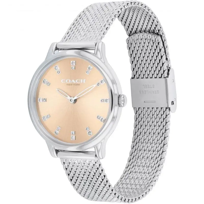 Coach New York Chelsea Silver Milanese Strap Women Watch 14504216 2