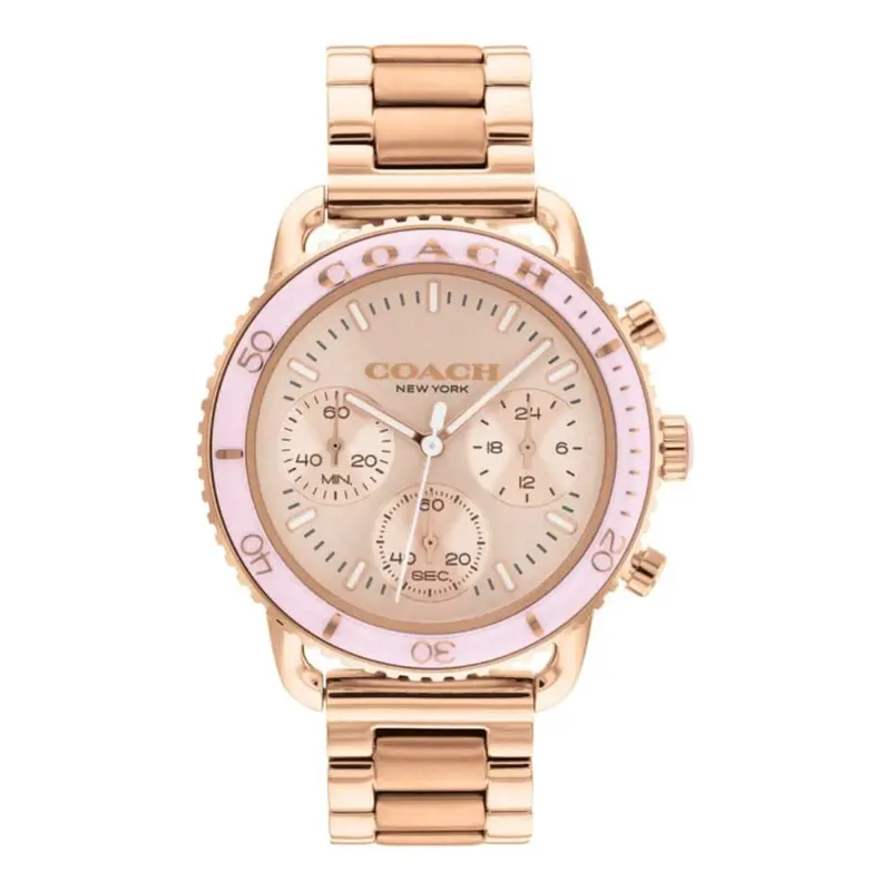 Coach New York Chronograph Rose Gold Stainless Steel Strap Men Watch 14504052 1