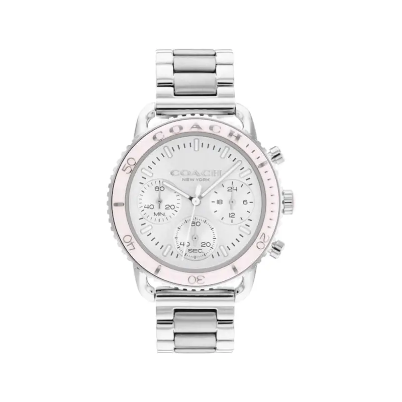 Coach New York Chronograph Silver Stainless Steel Strap Women Watch 14504050 2