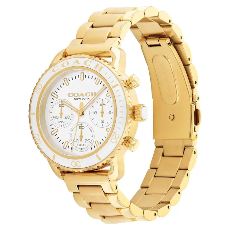 Coach New York Chronohraph Gold Stainless Steel Strap Women Watch 14504051 2