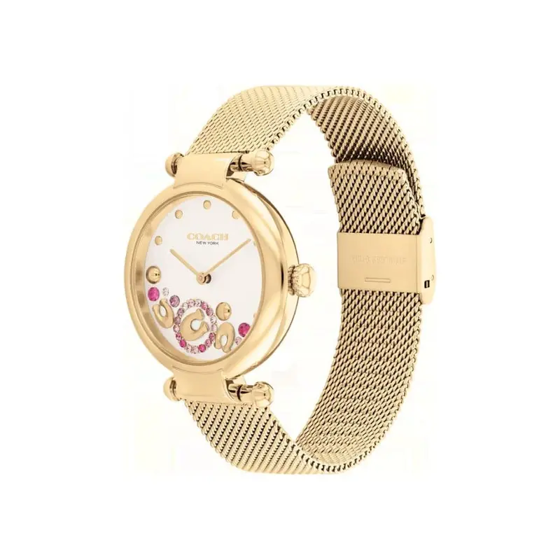 Coach New York Gold Milanese Strap Women Watch 14504003 2