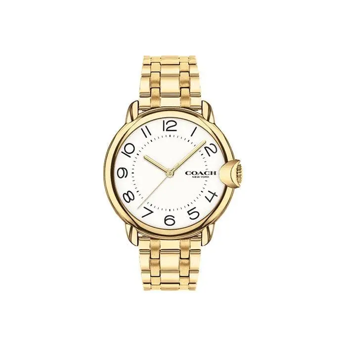 Coach New York Gold Stainless Steel Strap Women Watch 14503599 1