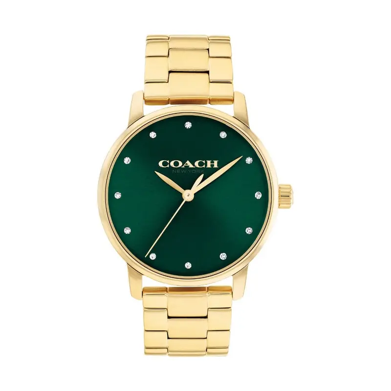 Coach New York Gold Stainless Steel Strap Women Watch 14504069 1
