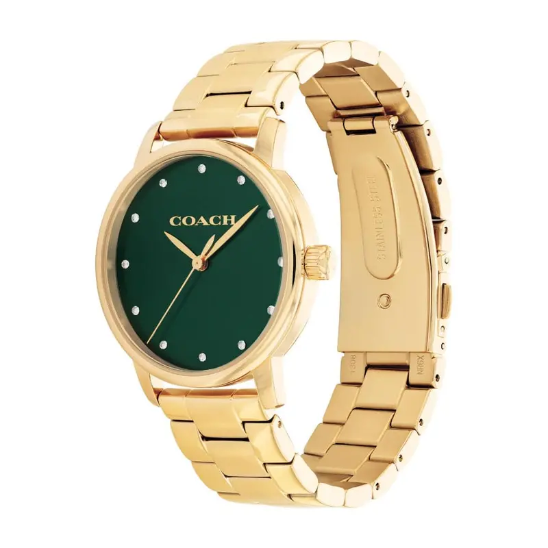 Coach New York Gold Stainless Steel Strap Women Watch 14504069 2