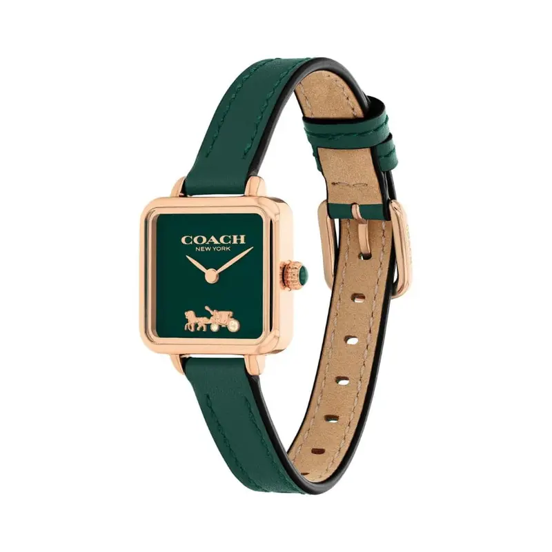 Coach New York Green Dial Leather Strap Women Watch 14504227P 2
