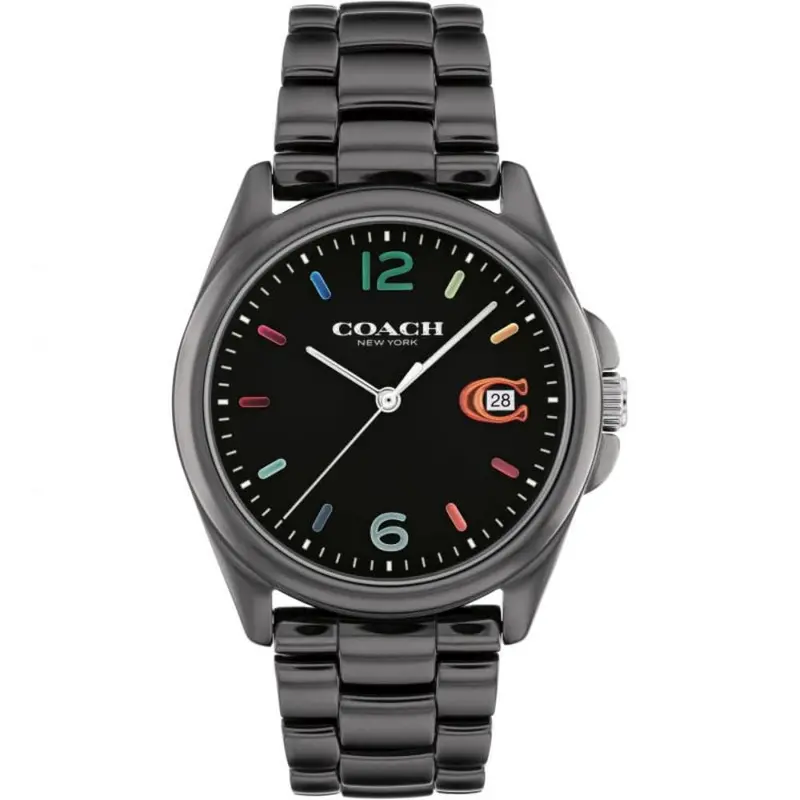 Coach New York Greyson Black Stainless Steel Strap Women Watch 14503927 1