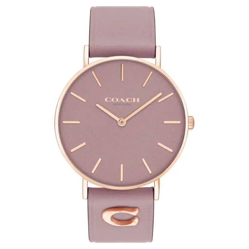 Coach New York Leather Band Purple Dial Women's Watch 14503924 1
