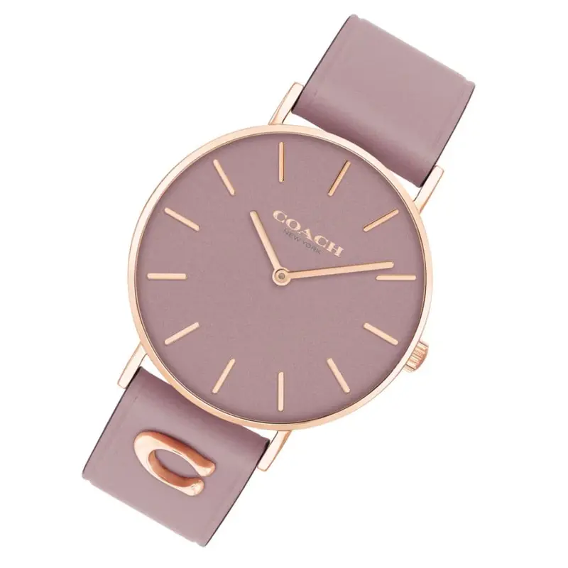 Coach New York Leather Band Purple Dial Women's Watch 14503924 2