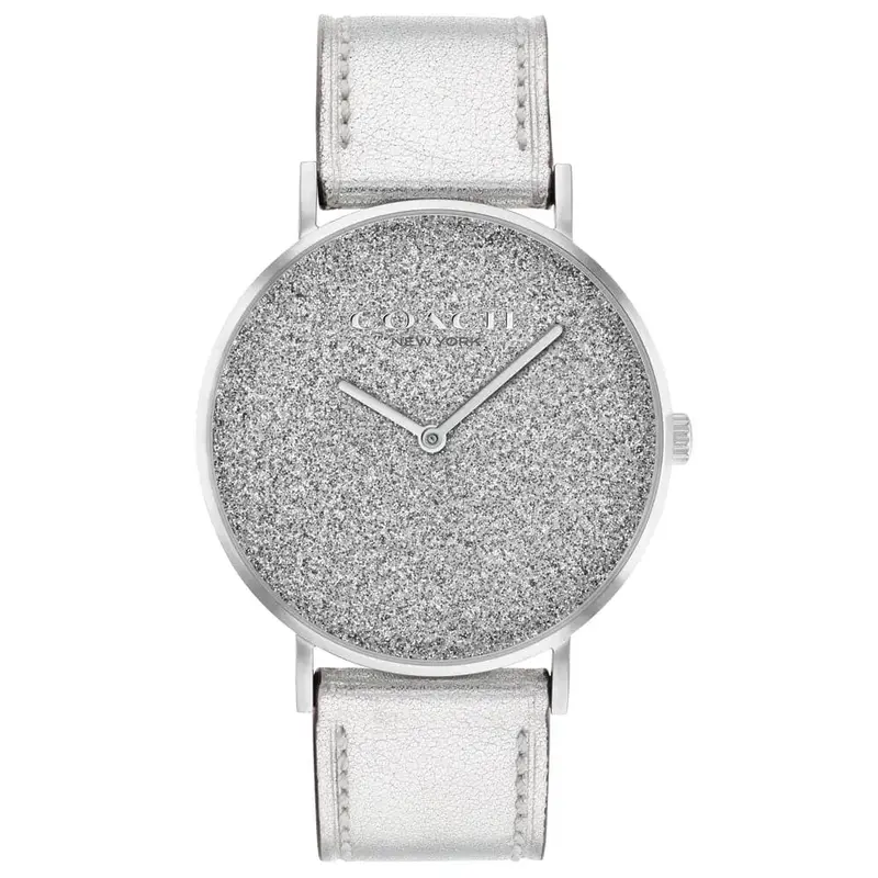Coach New York Perry Silver Dial Leather Strap Women Watch 14504076 1