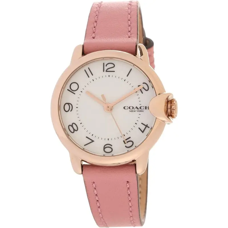 Coach New York Pink Leather Strap Women Watch 14503615 1