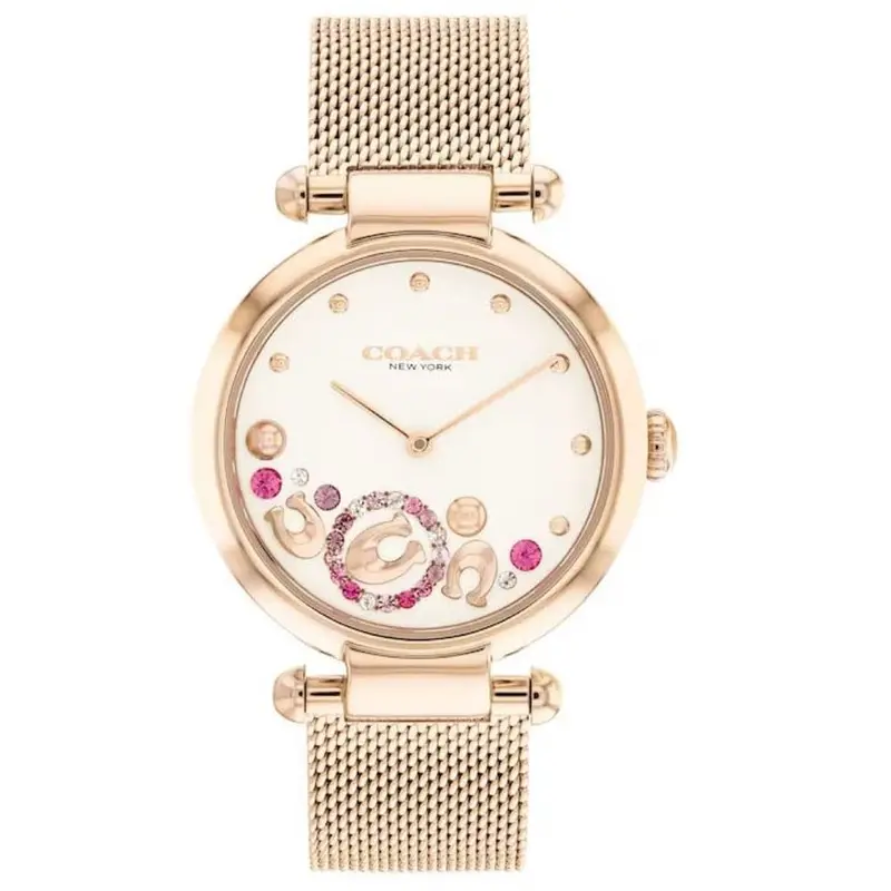 Coach New York Rose Gold Milanese Strap Women Watch 14504004 1