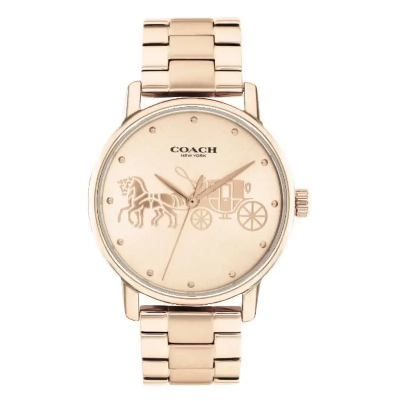 Coach New York Rose Gold Stainless Steel Strap Women Watch 14503945 1
