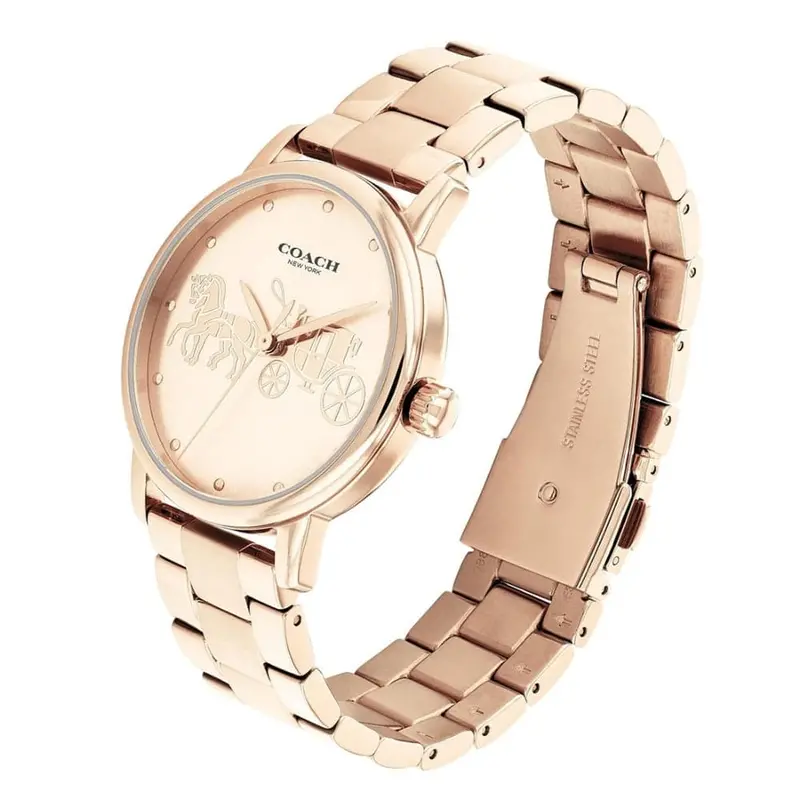 Coach New York Rose Gold Stainless Steel Strap Women Watch 14503945 2