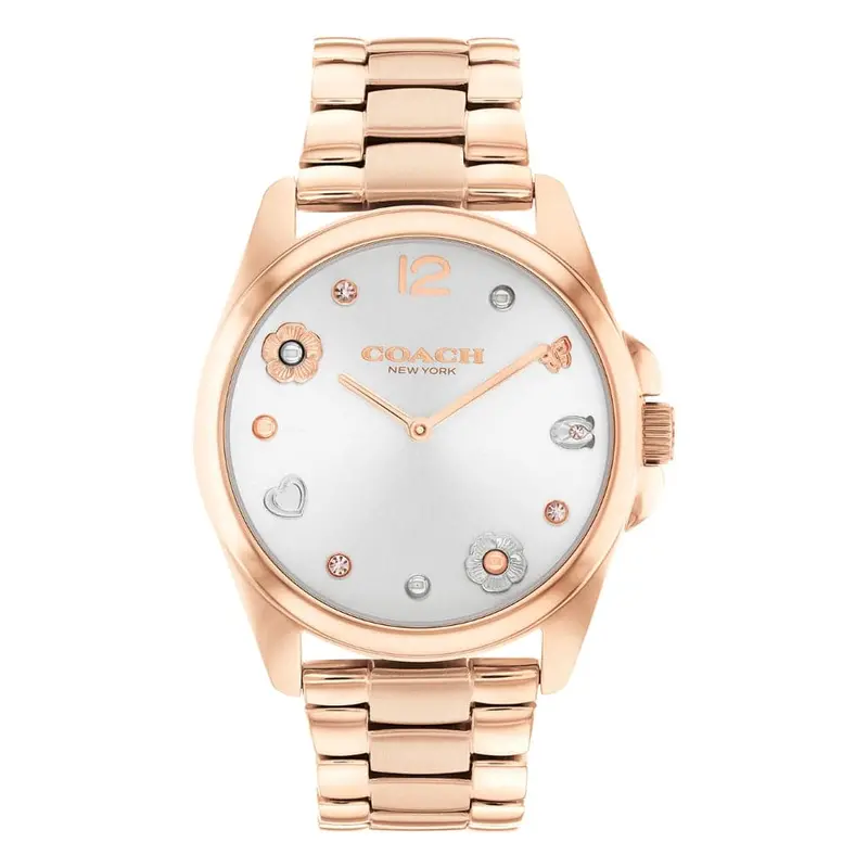 Coach New York Rose Gold Stainless Steel Strap Women Watch 14504023 1