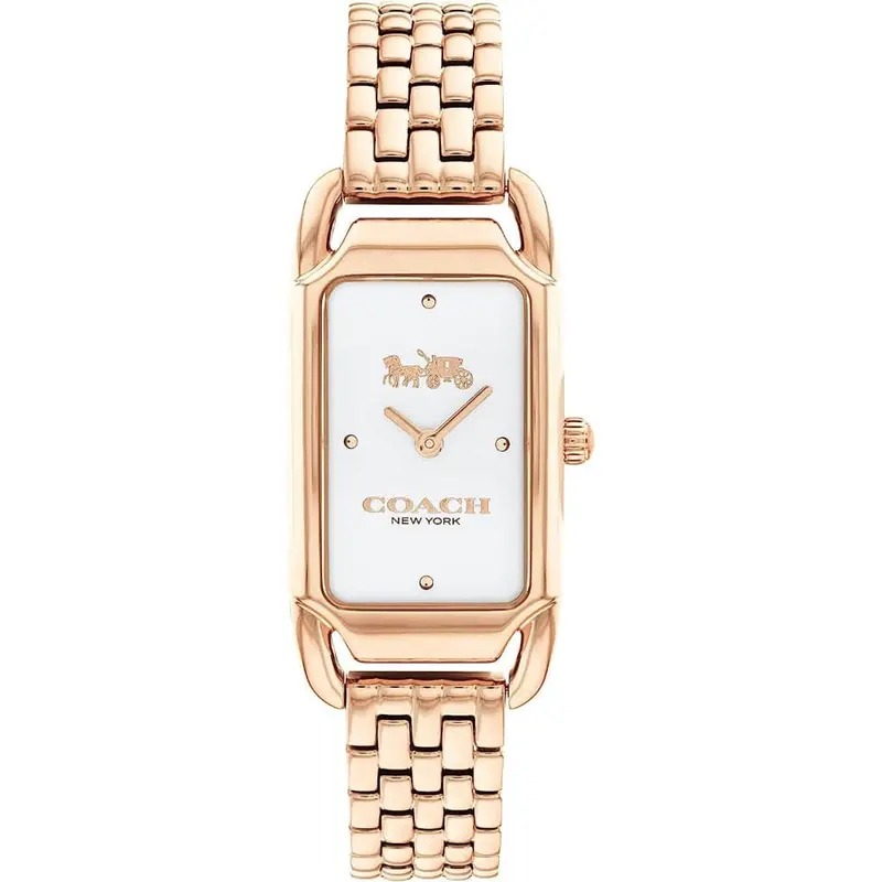 Coach New York Silver Dial Rose Gold Stainless Steel Strap Women Watch 14504043 1