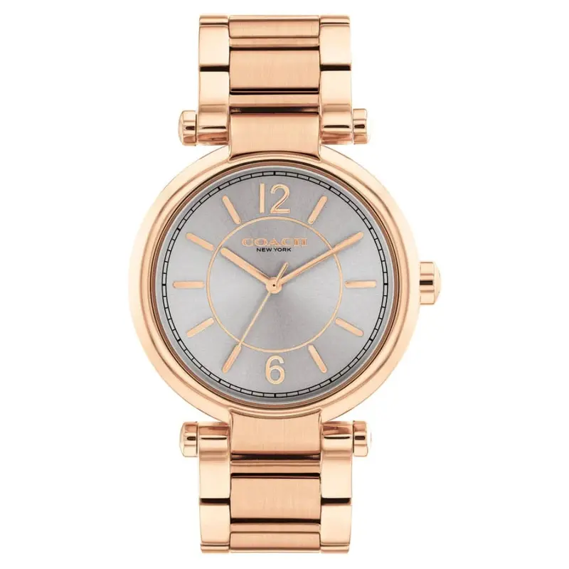 Coach New York Silver Dial Rose Gold Stainless Steel Strap Women Watch 14504047 1