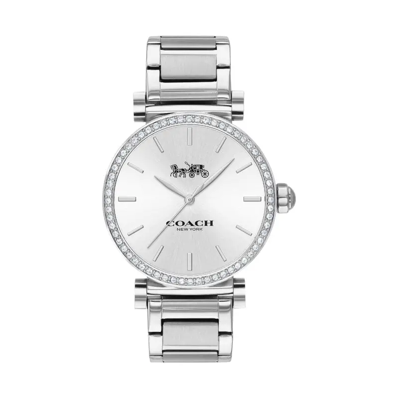 Coach New York Silver Dial Stainless Steel Strap Women Watch 14503577 1