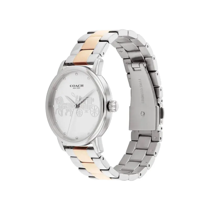 Coach New York Silver Dial Two-Tone Stainless Steel Strap Women Watch 14503944 2