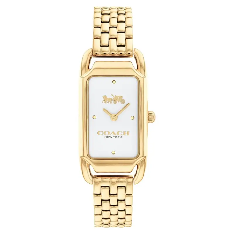 Coach New York White Dial Gold Stainless Steel Strap Women Watch 14504042 1