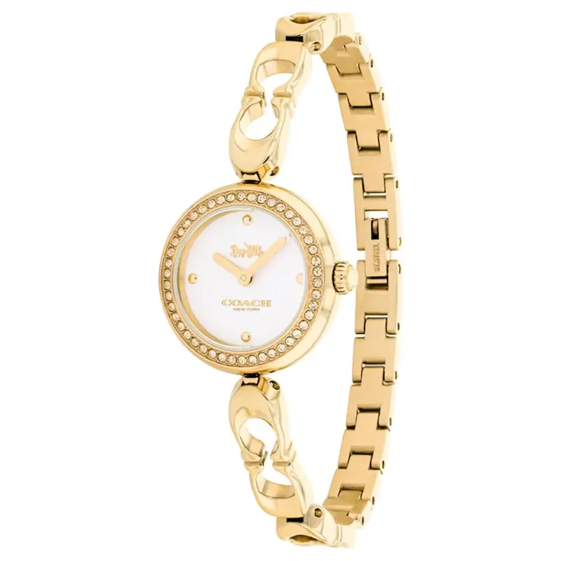 Coach New York White Dial Gold Stainless Steel Strap Women Watch 14504129 2