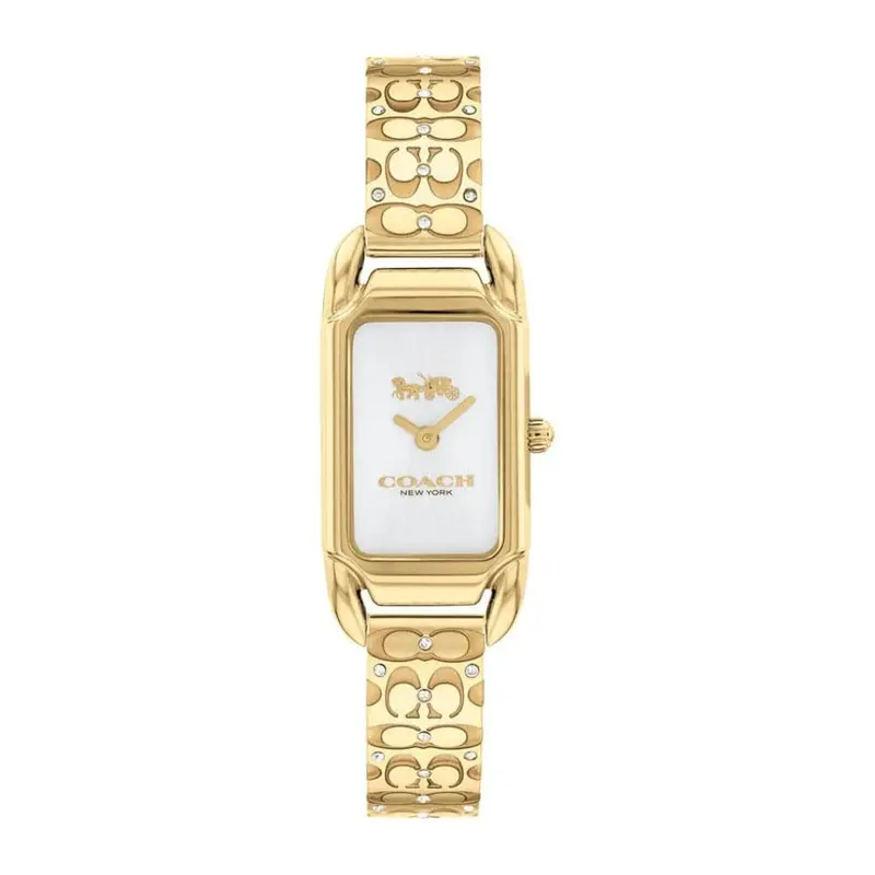 Coach New York White Dial Gold Stainless Steel Strap Women Watch 14504196 1