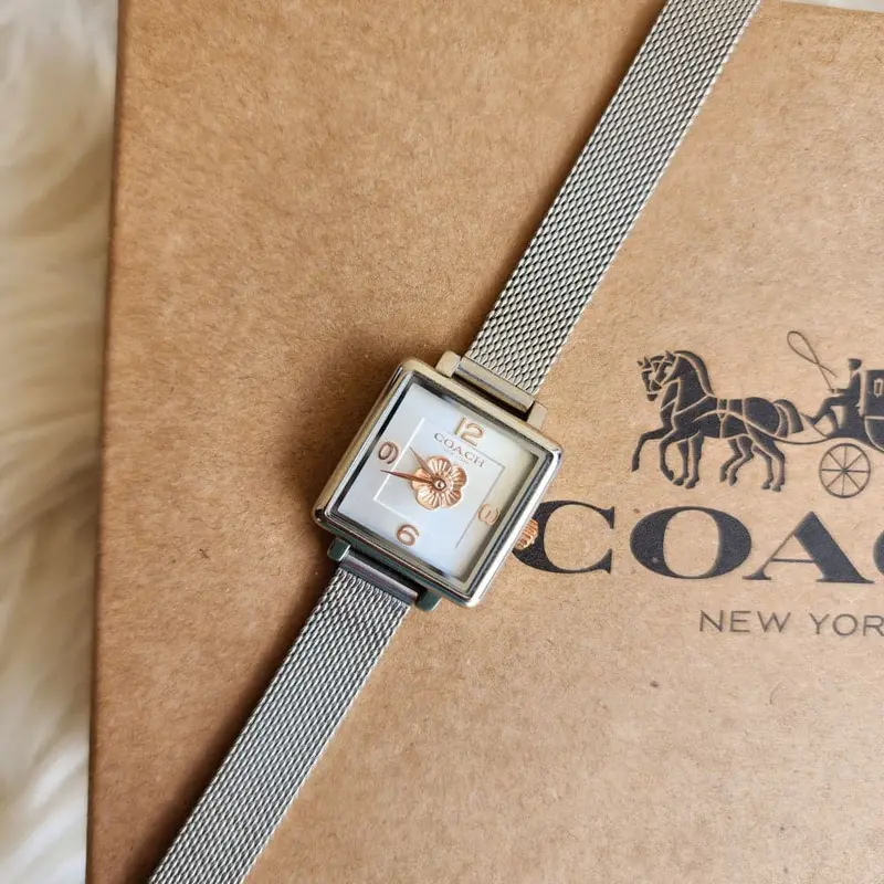 Coach New York White Dial Silver Milanese Strap Women Watch 14503697 2