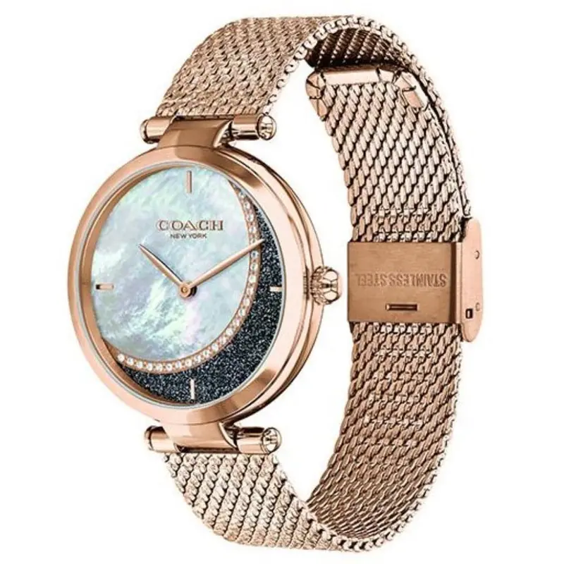 Coach Park White Mother Of Pearl 14503766 Rose Gold Stainless Steel Women's Watch 2