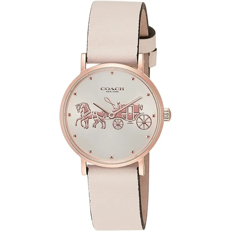 Coach Perry 14503796 Chalk Leather Strap Women's Watch 1