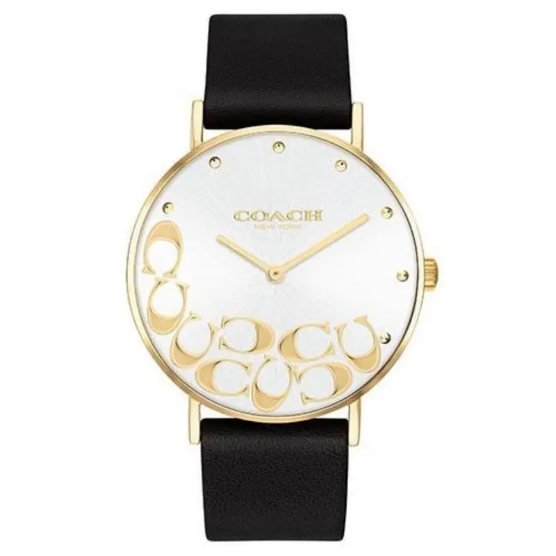Coach Perry 14503801 Black Leather Men's Watch 1