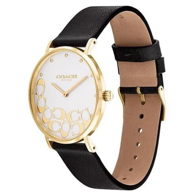 Coach Perry 14503801 Black Leather Men's Watch 2