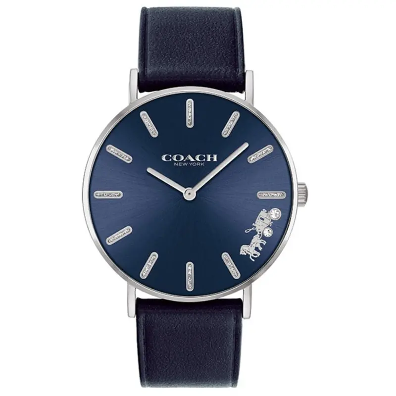 Coach Perry 14503850 Navy Blue Calfskin Strap Ladies Watch 1