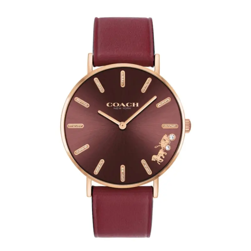 Coach Perry 14503851 Red Leather Ladies Watch 1