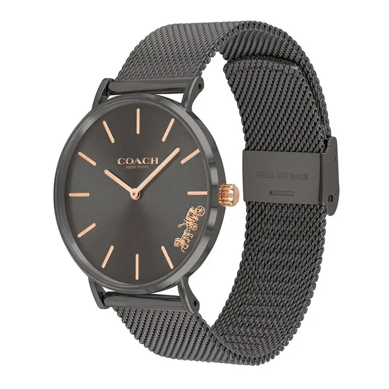 Coach Perry Analog Quartz Black Stainless Steel 14503127 Mesh Strap Women's Watch 2