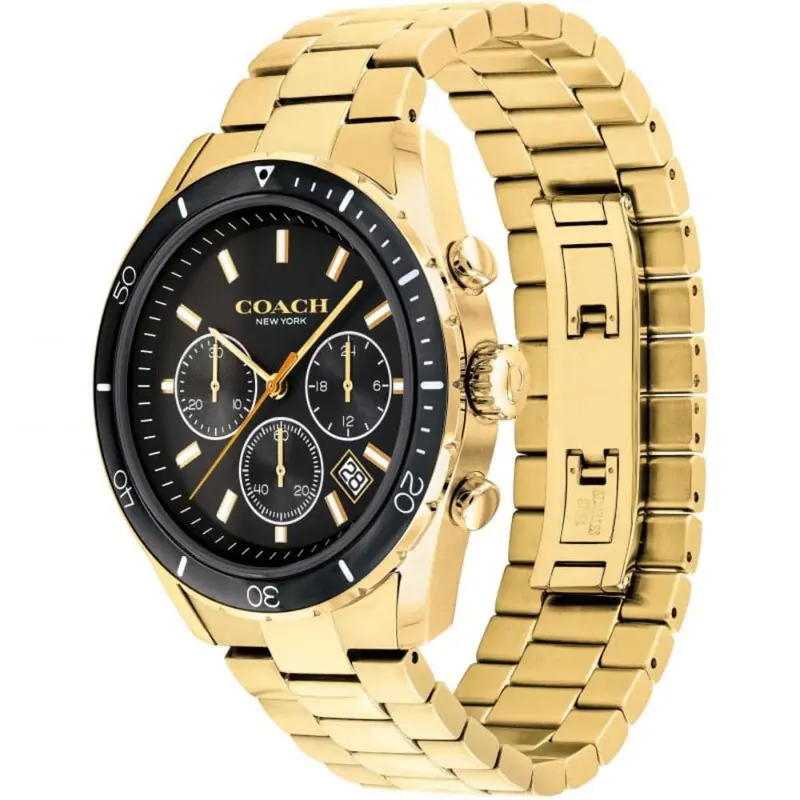 Coach Preston 14602517 Gold Stainless Steel Strap Men Watch 2