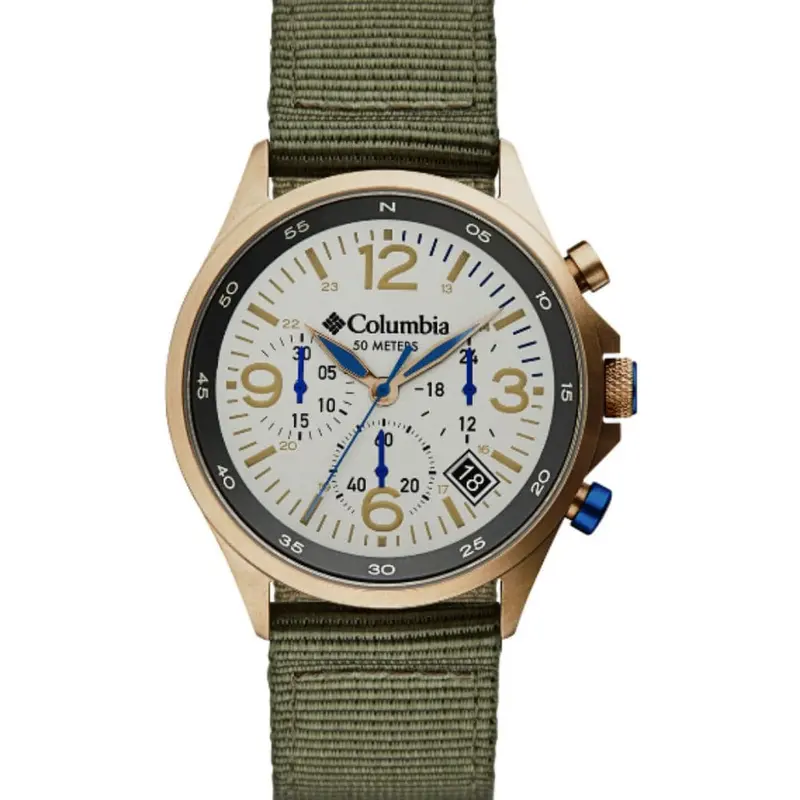 Columbia Cocsc02-004 Green Nylon Strap Men's Watch 1