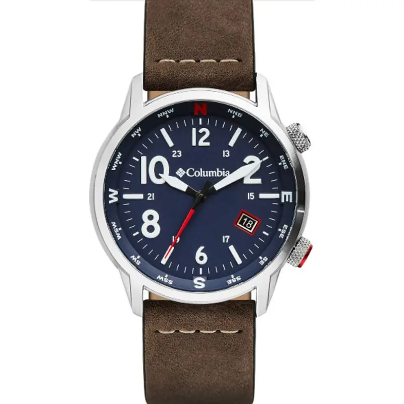 Columbia Outbacker Cocsc01-001 Brown Leather Men's Watch 1