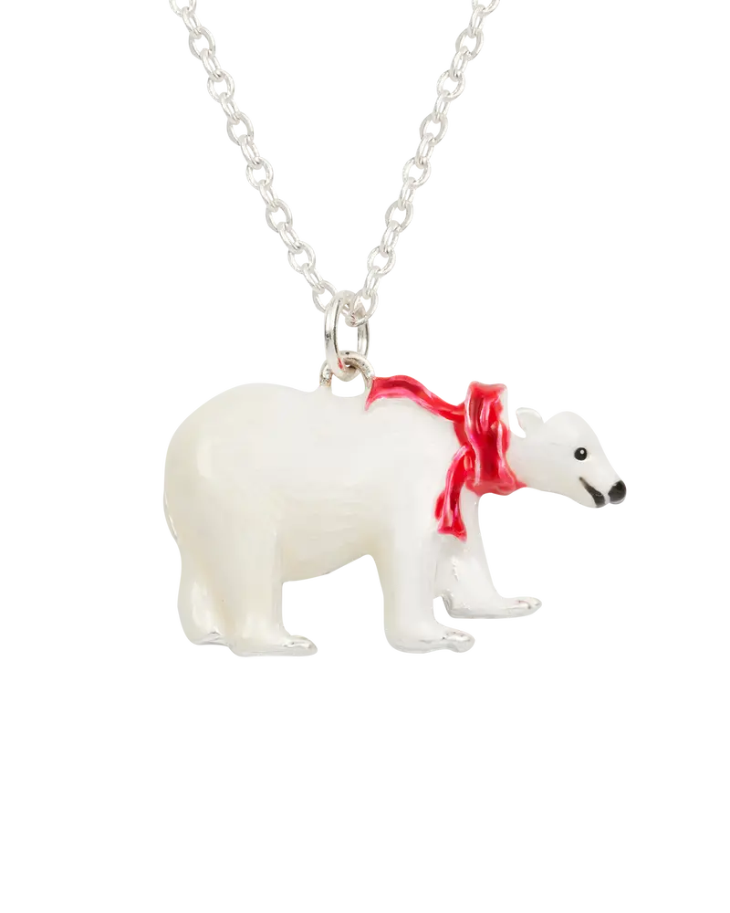 Cosy Polar Bear Silver-Plated Pendant Necklace 1