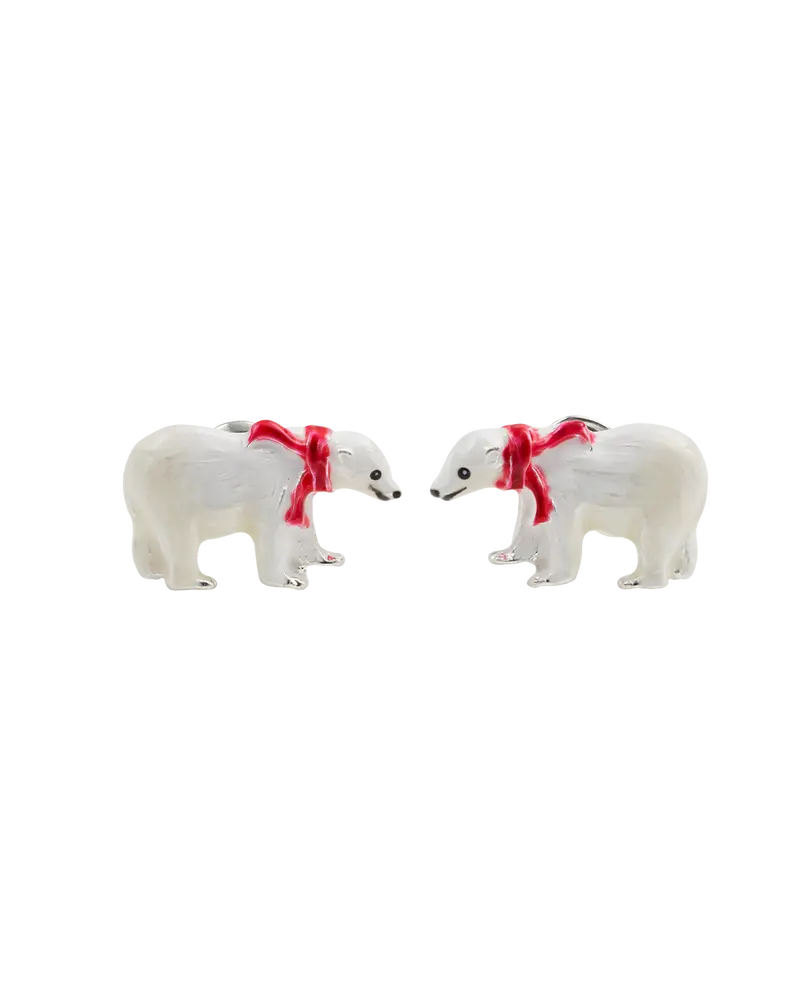 Cosy Polar Bear Silver-Plated Stud Earrings 1
