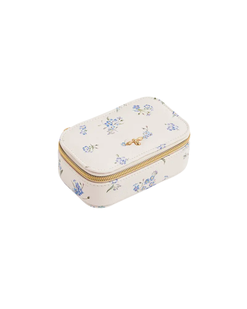 Cream Floral Jewellery Box Small 1