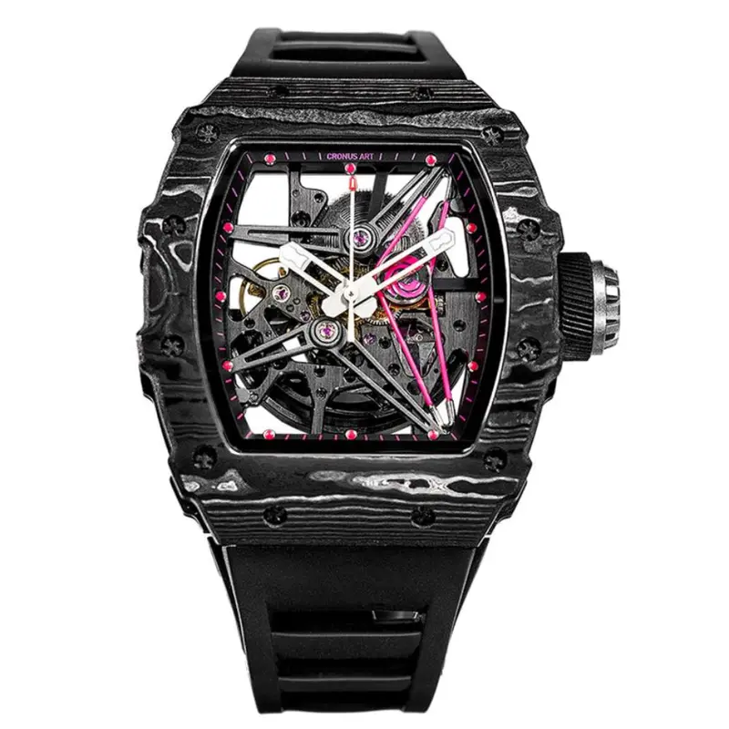 Cronus Art Assassin Black Strap Men's Watch -  Carbon Fiber Black | Cm002-039 1