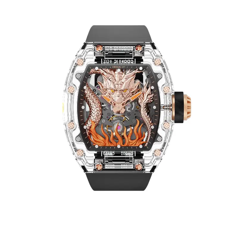 Cronus Art Black Fluorine Strap Men Watch Cm001-058 1