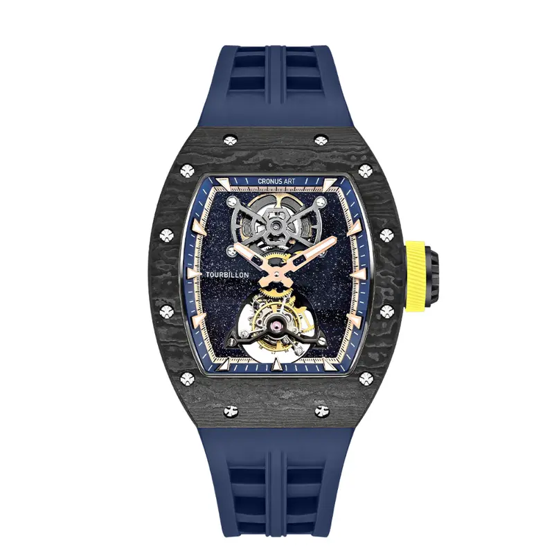 Cronus Art Eternal Tourbillon Fluoroelastomer Strap Men's Watch - Skeleton Dial | Cm002-067 1