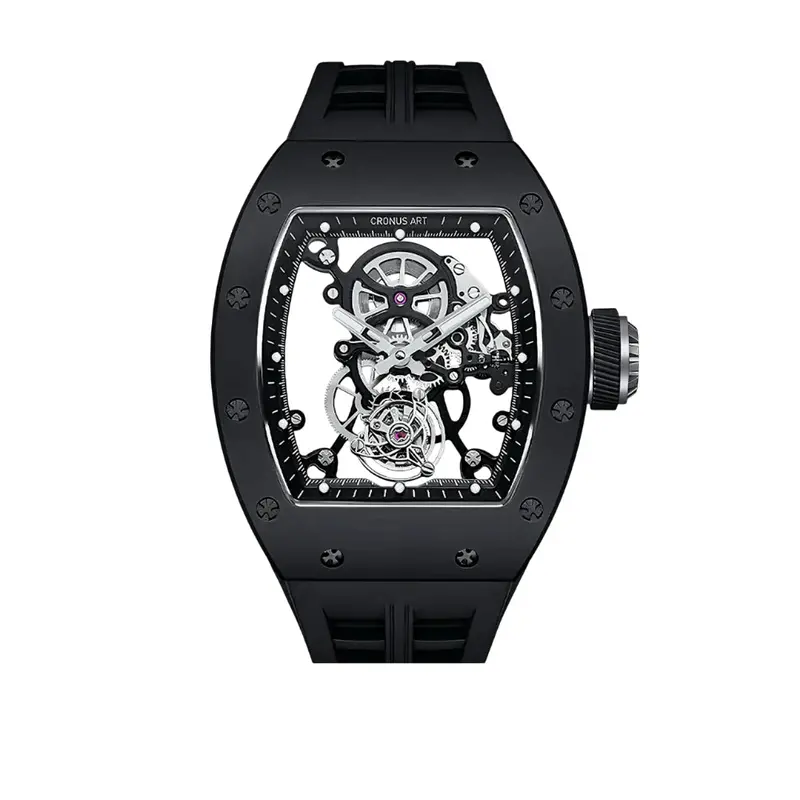 Cronus Art High Quality Fluorine Black Band Men Watch Cm007-013 1