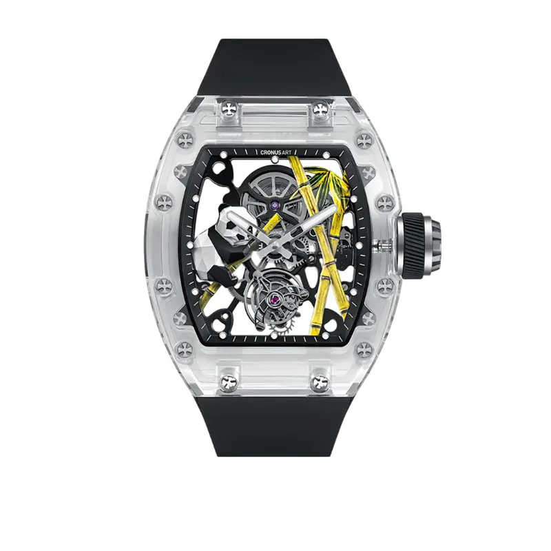 Cronus Art High Quality Fluorine Black Band Men Watch Cm08-030 1