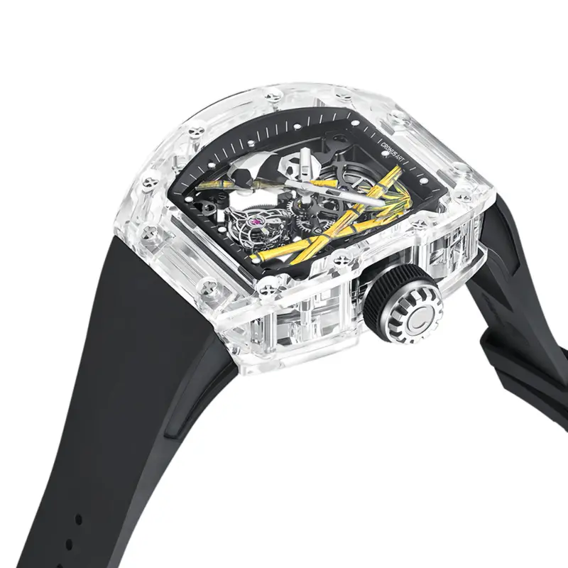 Cronus Art High Quality Fluorine Black Band Men Watch Cm08-030 2
