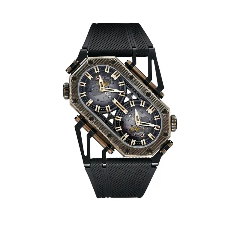 Cronus Art High Quality Fluorine Black Strap Watch Cm025-007 1